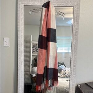 GAP Plaid Scarf in Red, Black, and Cream